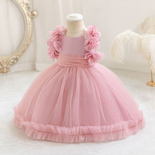 Vestido de Fiesta Infantil Tul y Volantes