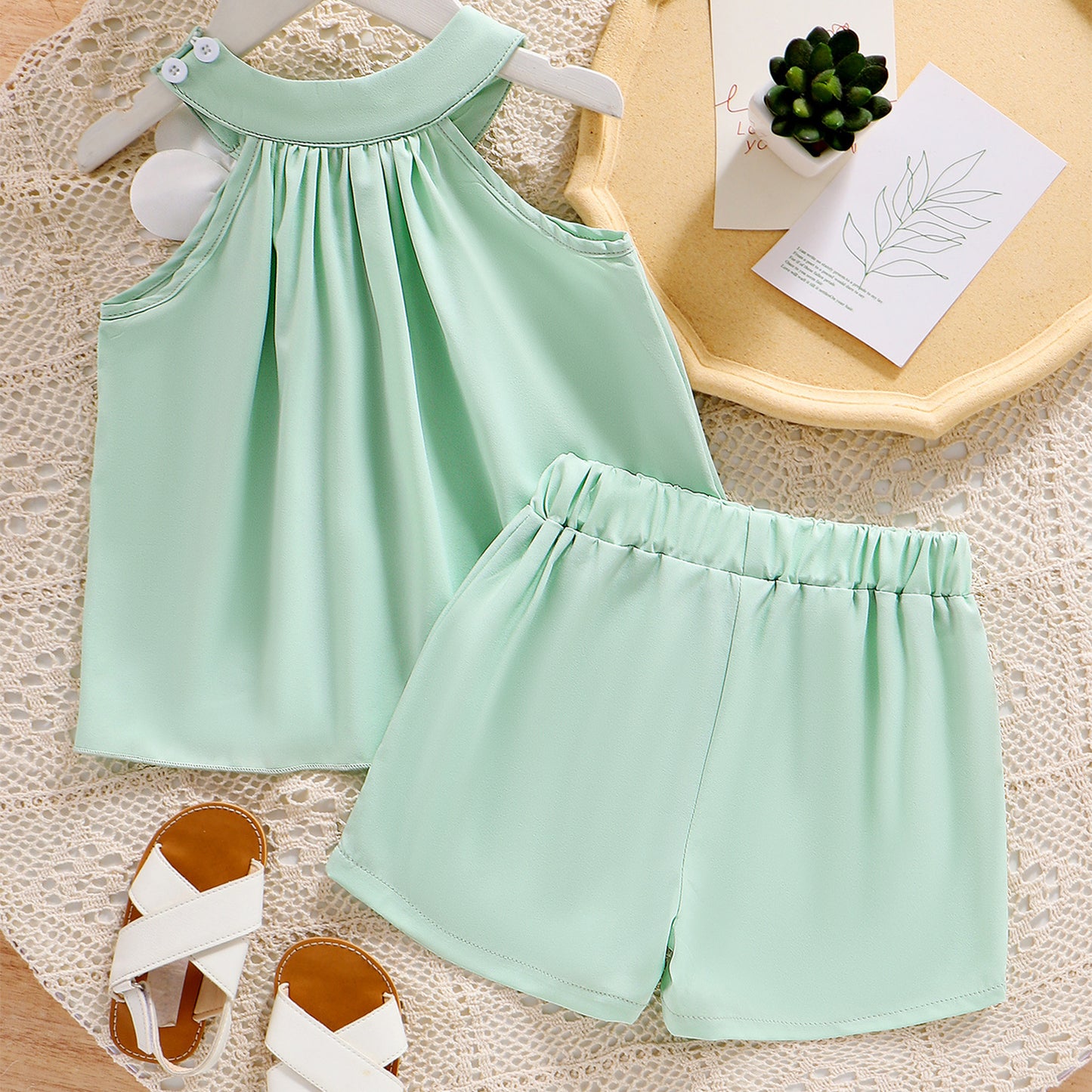 Conjunto de Verano Flores para Niñas