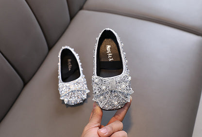 Zapatos para niños con lazo brillante