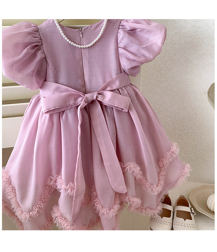 Vestido Infantil Princesa Rosa