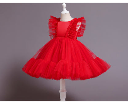Vestido de fiesta infantil de tul hinchado