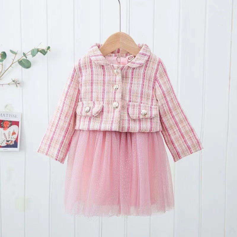 Conjunto Infantil Mujer Tweed y Tul