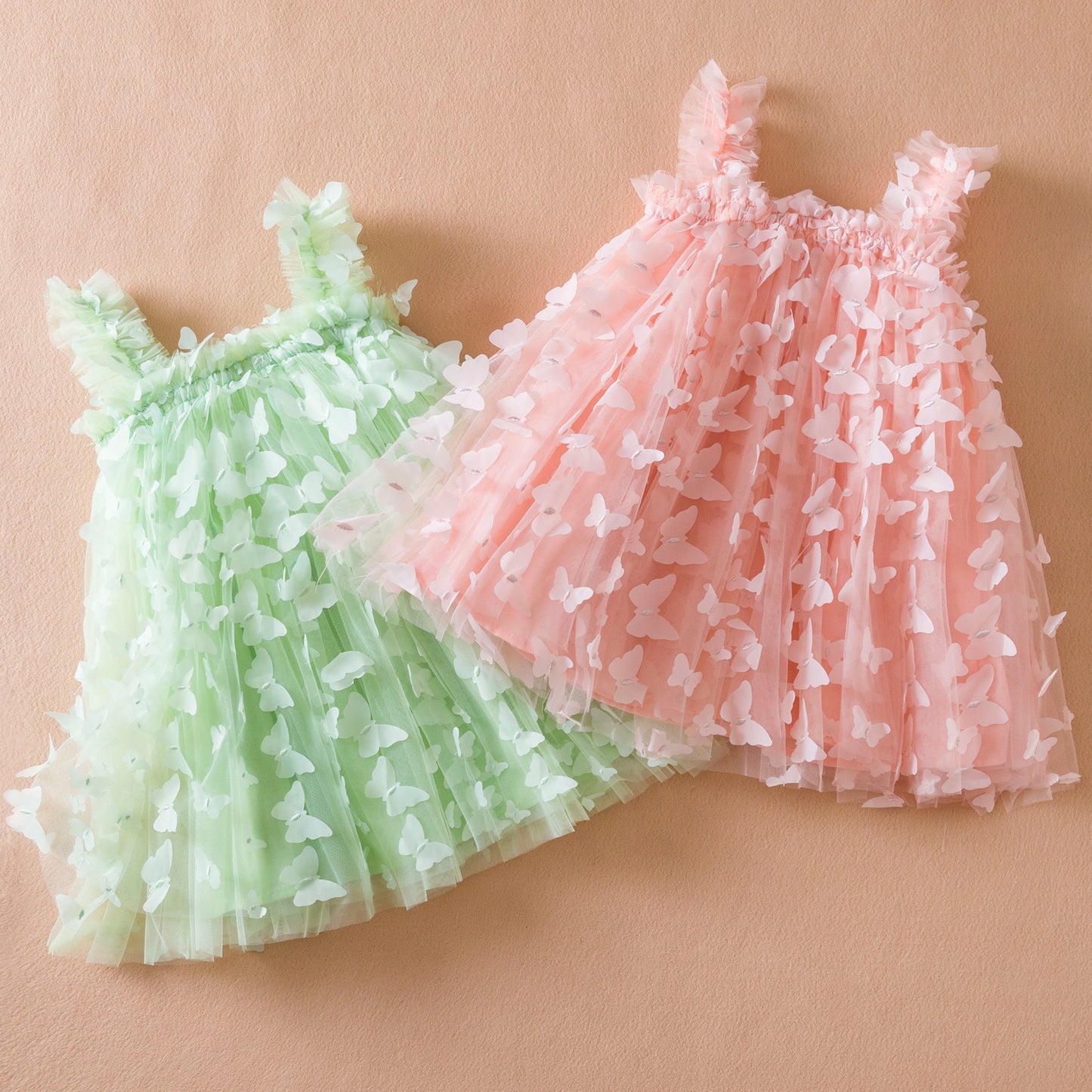Vestido Infantil Tul Mariposas