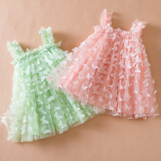 Vestido Infantil Tul Mariposas