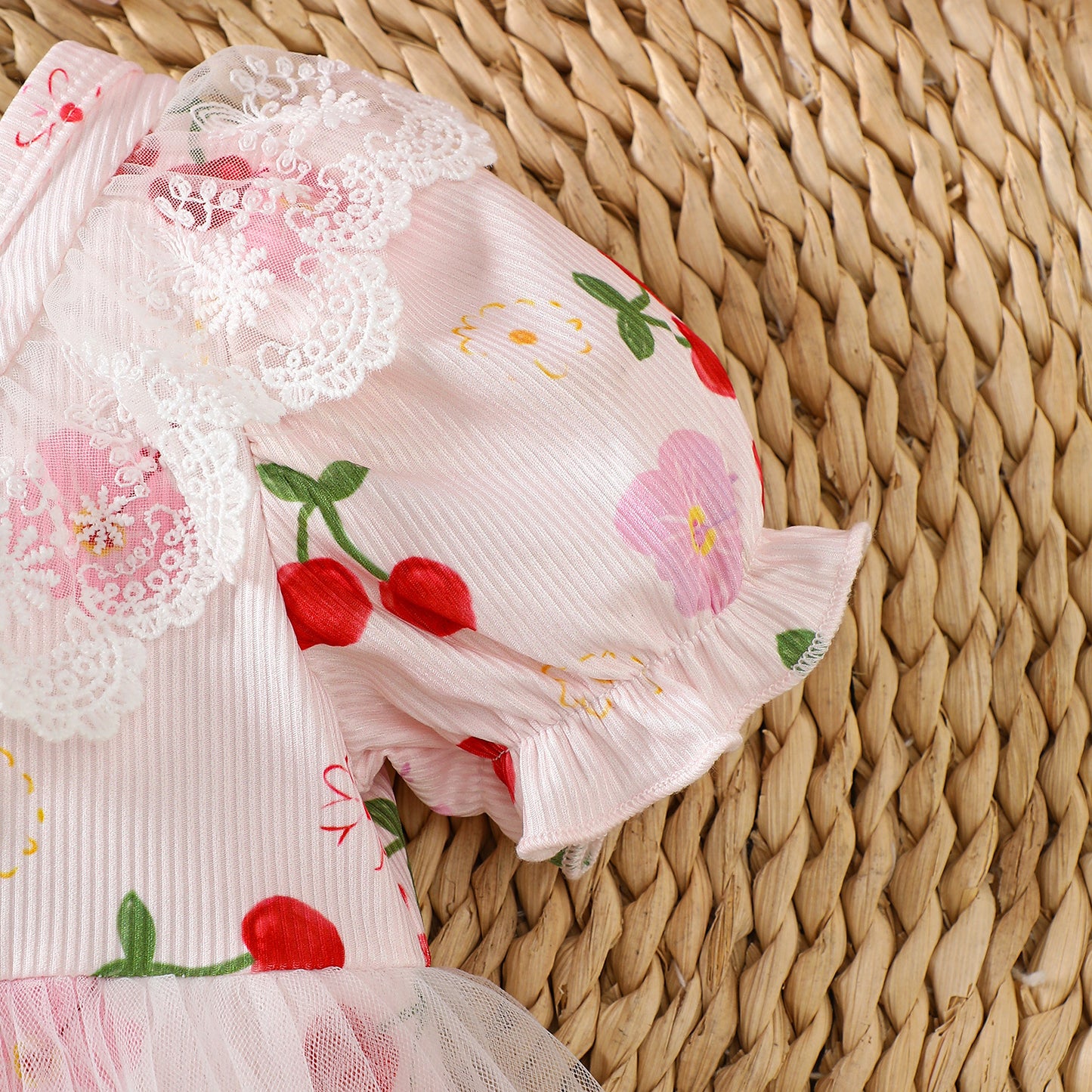 Body con estampado de cerezas para niña