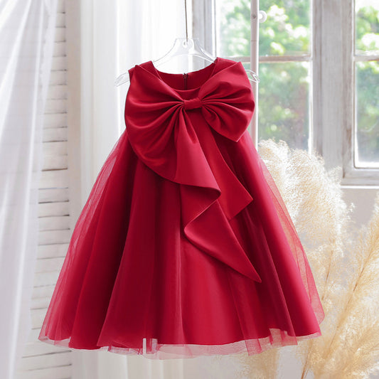 Vestido Navideño de Encaje Infantil