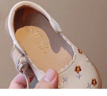Zapato Infantil Mujer Lazo y Flores