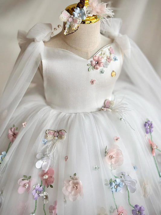Vestido de Fiesta Infantil Flores Encantadas