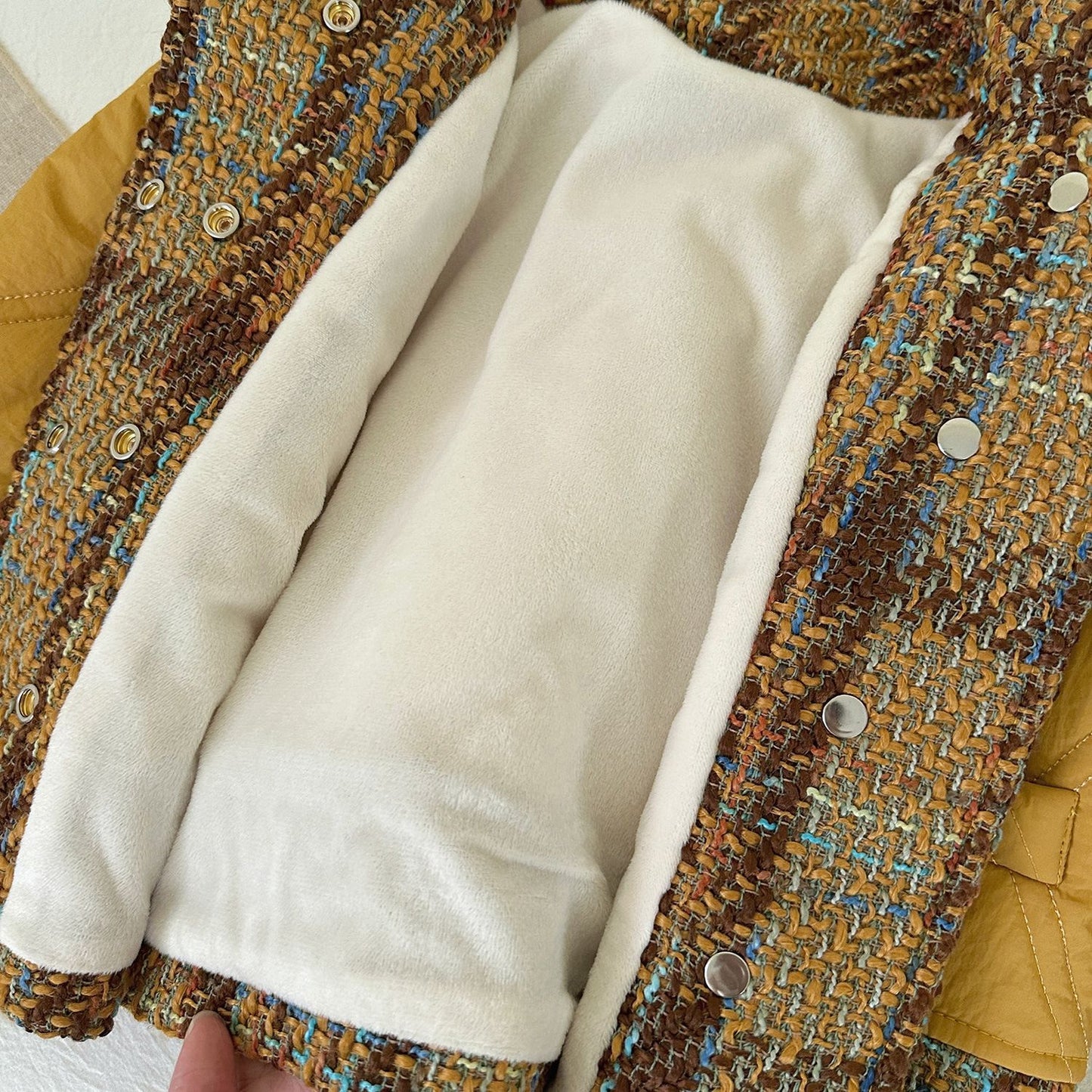Chaqueta de Felpa con Botones para Niños