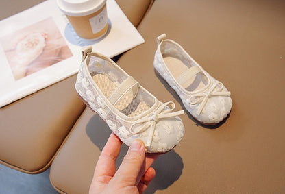 Zapatillas Infantiles Encaje Florecitas