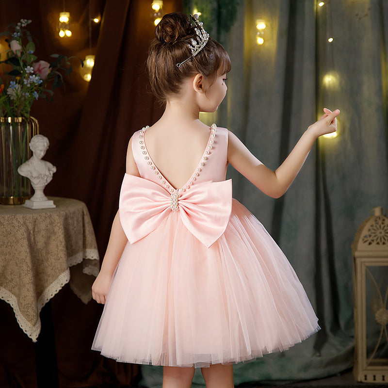 Vestido de fiesta infantil con abalorios