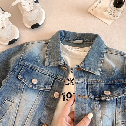 Chaqueta Vaquera Infantil con Botones y Bolsillos