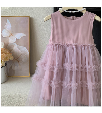 Vestido Infantil de Tul a Capas