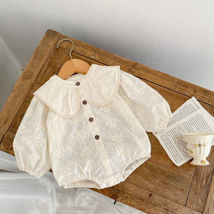 Body Infantil con Flores Bordadas