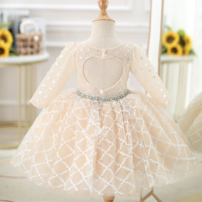Vestido de Fiesta Infantil de Tul y Brillo