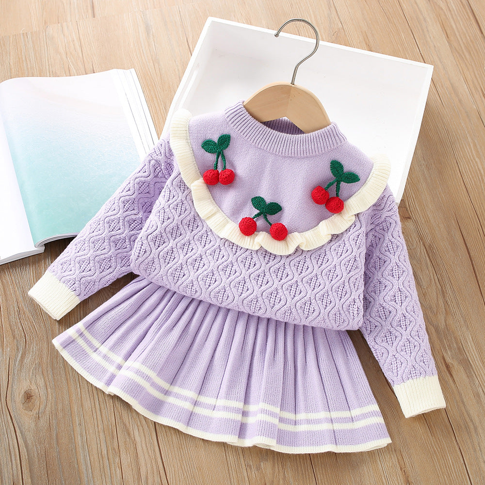 Conjunto de Invierno para Niña con Cerezas