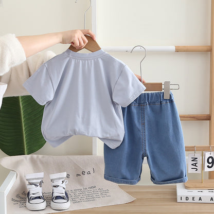 Conjunto infantil con perrito y vaqueros