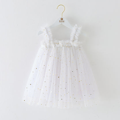 Vestido Infantil Tul Estrellas