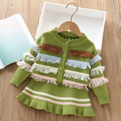 Conjunto de Invierno Para Niña con Pompones