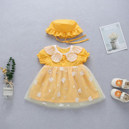 Vestido Infantil Mariposa + Gorro