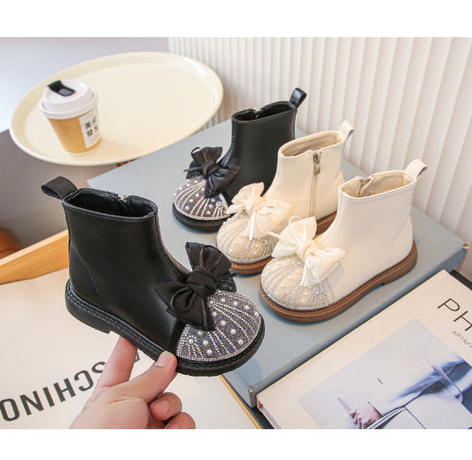 Bota Infantil Cordón Brillante