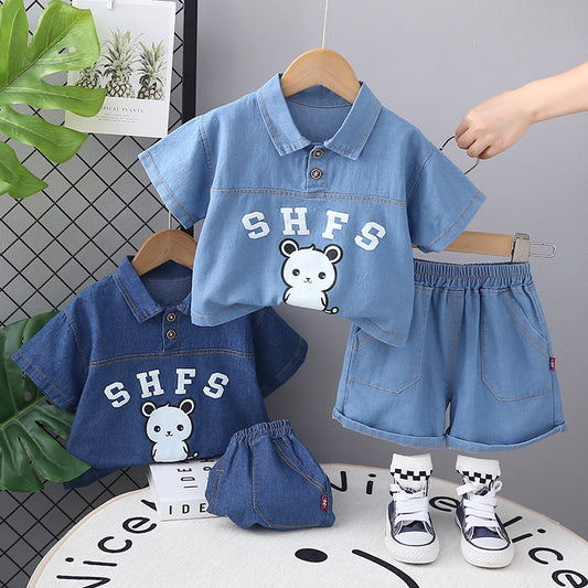 Conjunto de Polo Vaquero Infantil con Animal