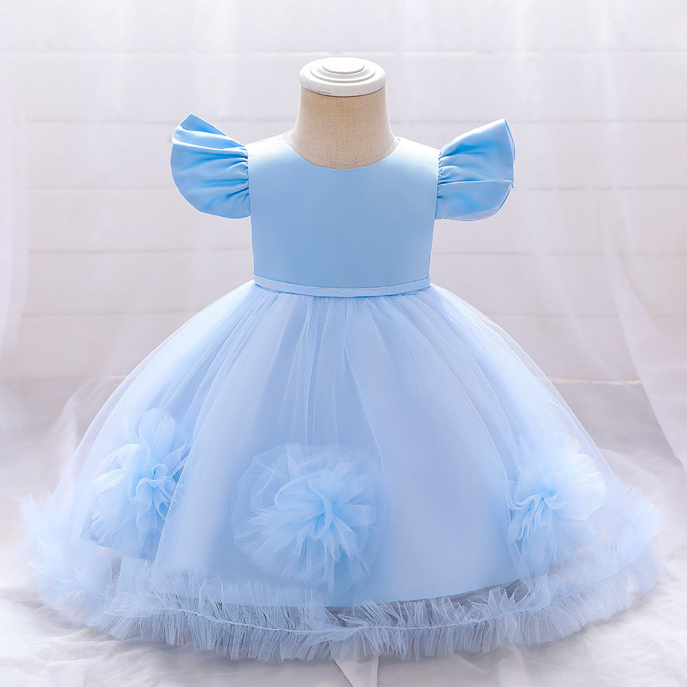 Vestido de Fiesta Infantil Tul Flores