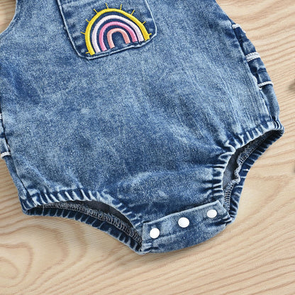 Body Infantil Arci Íris Jeans