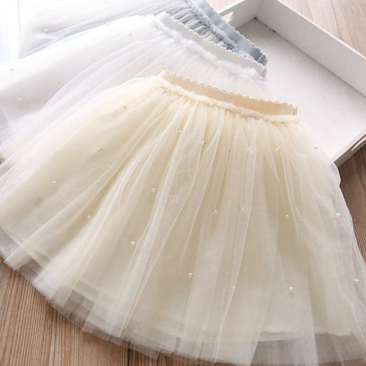 Saia Infantil Tule Pérolas