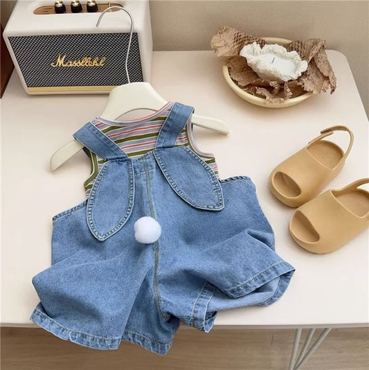 Conjunto Infantil Conejito y Rayas