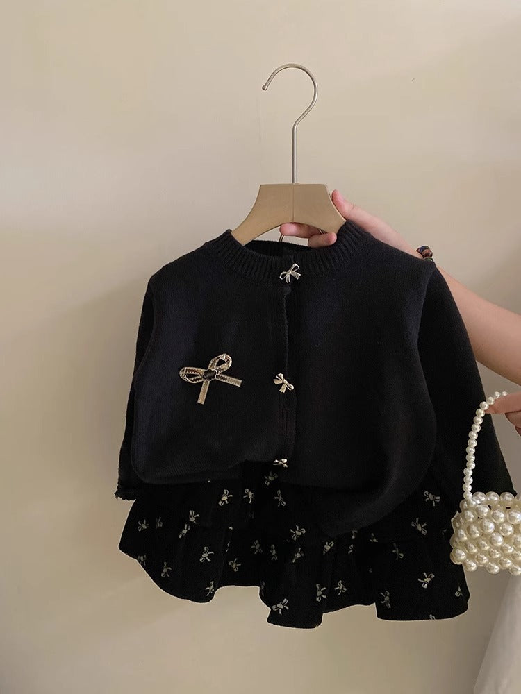 Conjunto de Niña Negro con Lazos