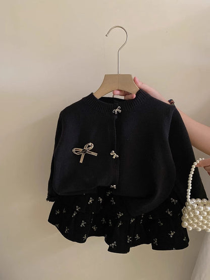 Conjunto de Niña Negro con Lazos