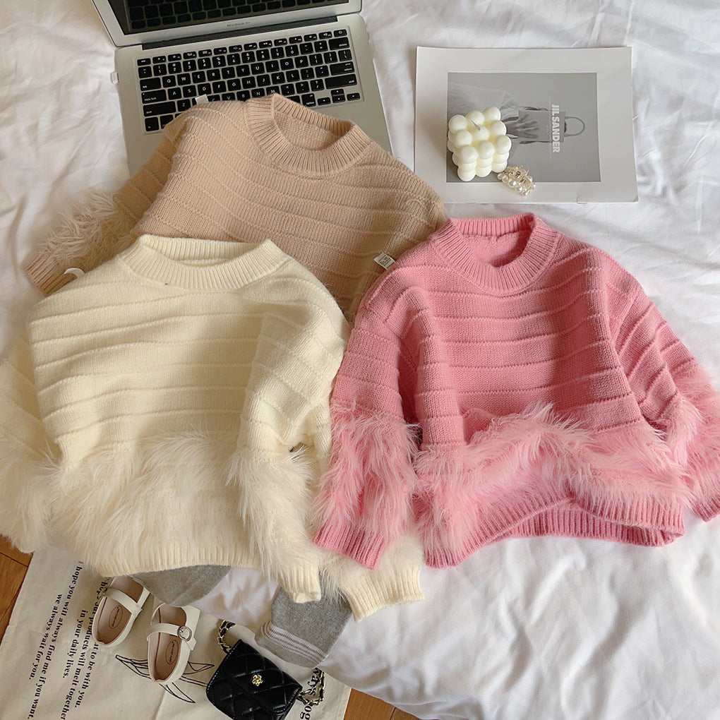 Blusa de Invierno para Niña con Pelo