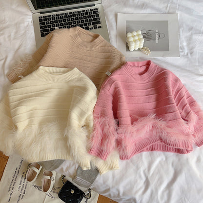 Blusa de Invierno para Niña con Pelo