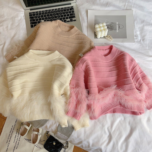 Blusa de Invierno para Niña con Pelo