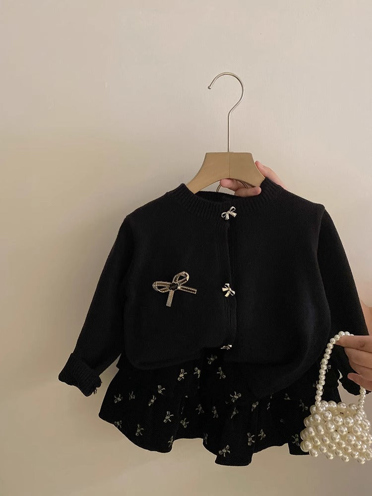 Conjunto de Niña Negro con Lazos