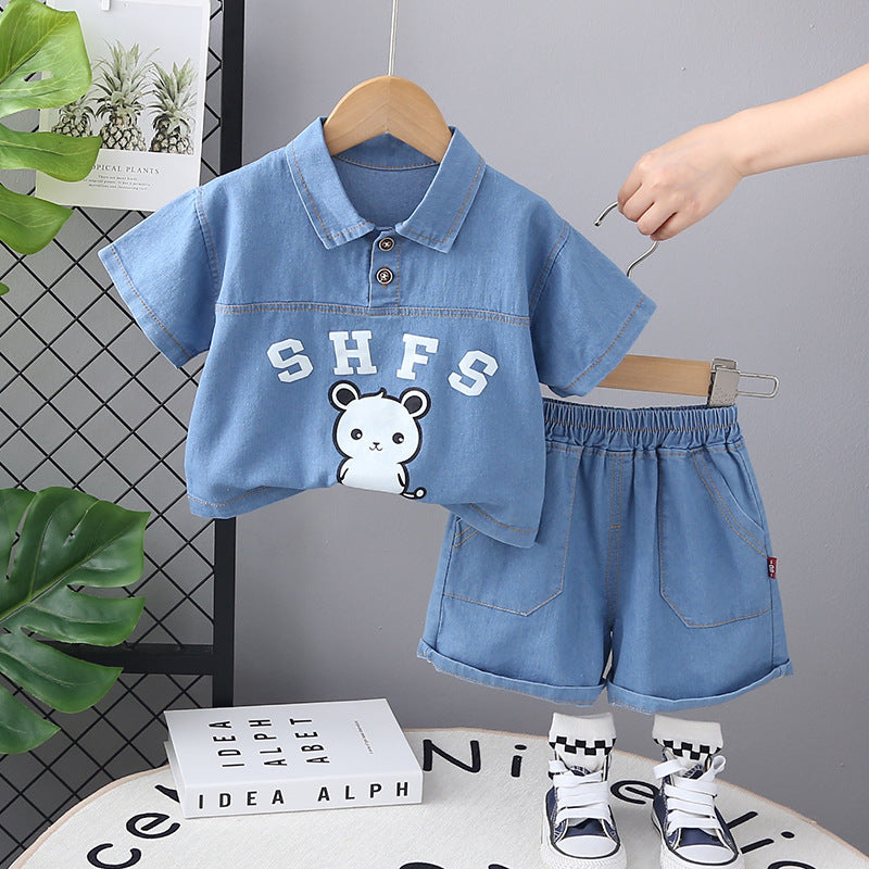 Conjunto de Polo Vaquero Infantil con Animal