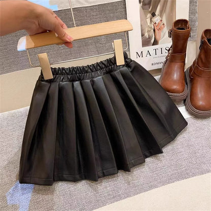 Falda Plisada de Polipiel para Niños