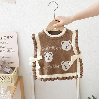 Chaleco Infantil Lazo Ositos De Peluche