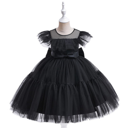 Vestido Infantil de tul Plisado