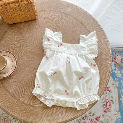 Body de flores para niña