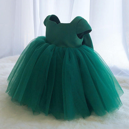 Vestido de Fiesta Infantil de Tul y Lazo