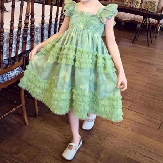 Vestido Infantil Tul Mariposas