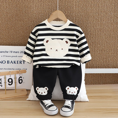 Conjunto infantil de osito de peluche de invierno