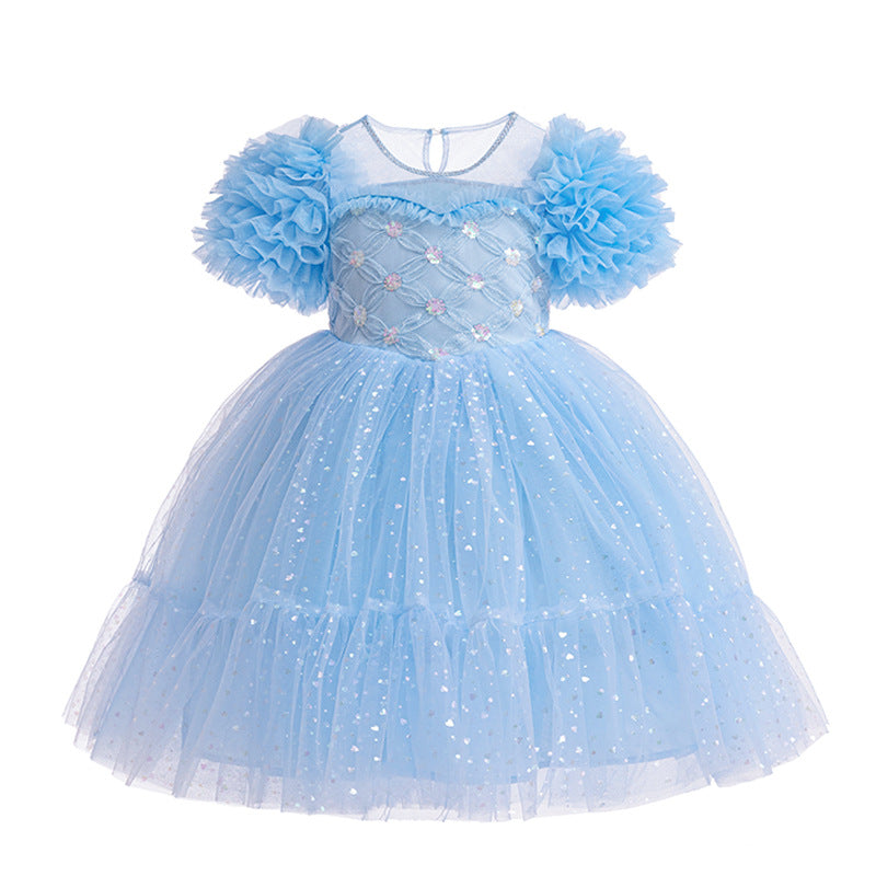 Vestido Infantil Princesa Azul
