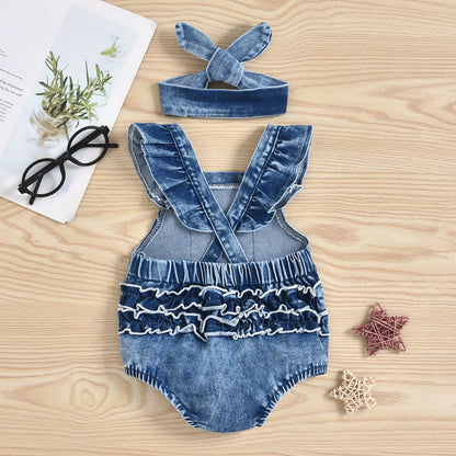 Body Infantil Arci Íris Jeans