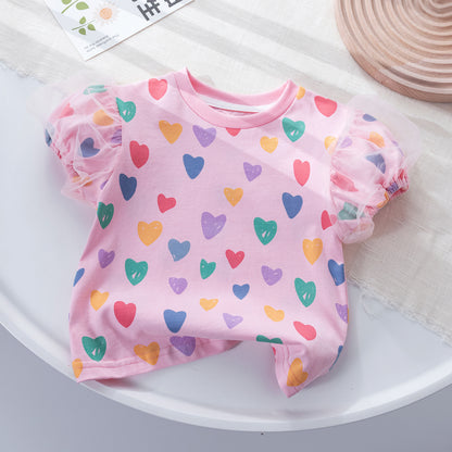 Conjunto Infantil Corazones de Colores