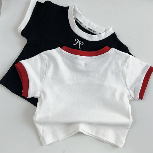 Camiseta de niña con lazo