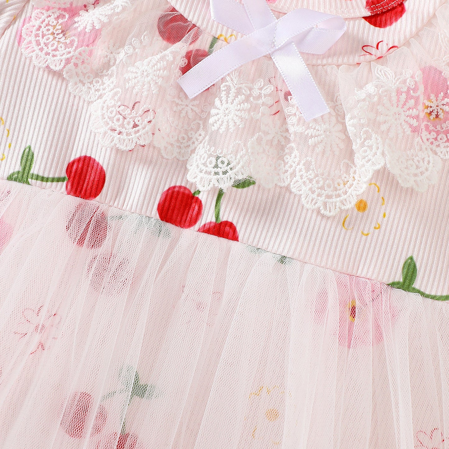 Body con estampado de cerezas para niña