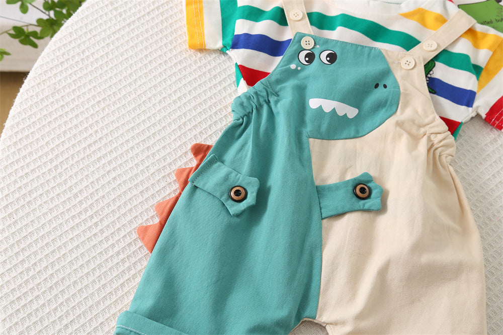 Peto Infantil con Rayas de Dinosaurios